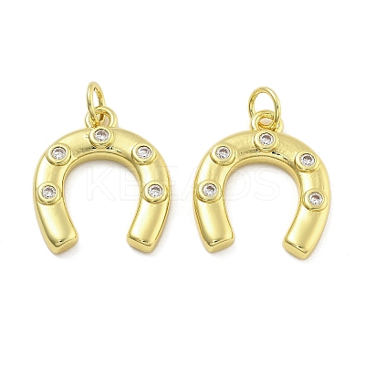 Brass Micro Pave Cubic Zirconia Pendants KK-U060-23G-03-1