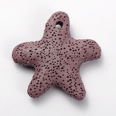 Synthetic Lava Rock Big Starfish/Sea Stars Pendants G-O025-05A-1