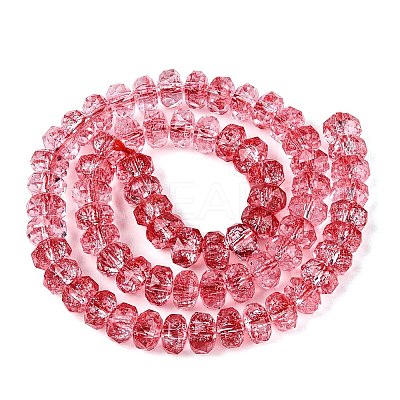 Crackle Transparent Glass Beads Strands GLAA-N068-03A-09-1
