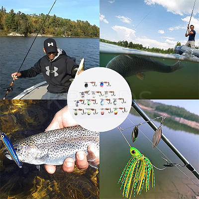 600Pcs 2 Colors Iron Fishing Gear FIND-FH0005-83-1