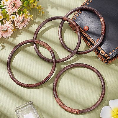 Woven Rattan Bag Handles FIND-WH0152-150-1