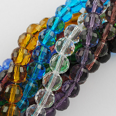 Transparent Glass Bead Strands GLAA-R095-12mm-M-1