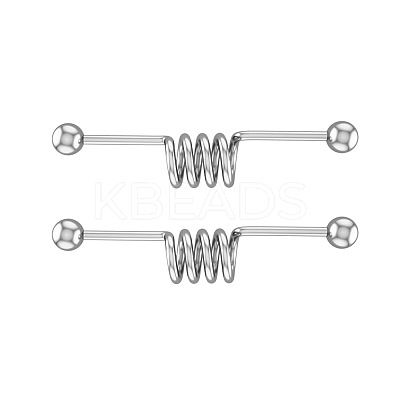 316L Surgical Stainless Steel Spiral Bar Industrial Barbell Cartilage Earrings FS-WG6688D-03-1