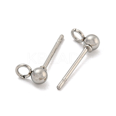 Non-Tarnish 304 Stainless Steel Stud Earring Findings STAS-O004-10A-P-1