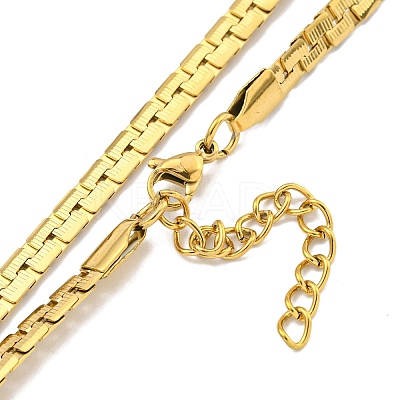 Ion Plating(IP) 304 Stainless Steel Chain Necklaces NJEW-R266-08G-1