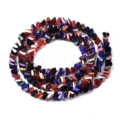 Electroplate Glass Beads Strands X-EGLA-N002-06A-1