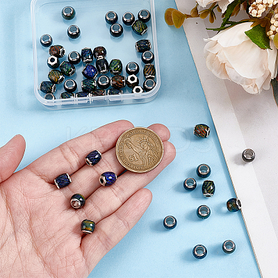 50Pcs 2 Styles Glass European Beads GLAA-PA0001-43-1
