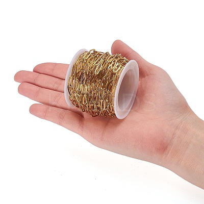 Ion Plating(IP) 304 Stainless Steel Paperclip Chains CHS-CJC0001-03G-1