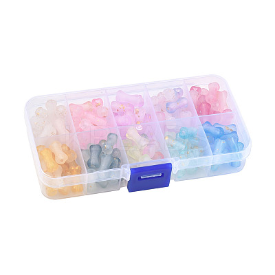 130Pcs 13 Colors Gradient Color Transparent Acrylic Beads OACR-FS0002-04-1