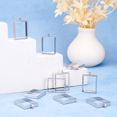 Alloy Open Back Bezel Big Pendants PALLOY-TA0021-02P-1