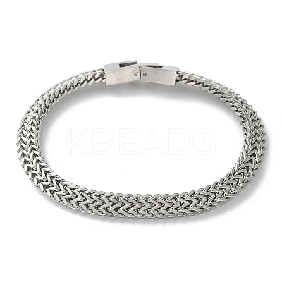 304 Stainless Steel Wheat Chain Bracelets for Women Men STAS-N117-02P-1