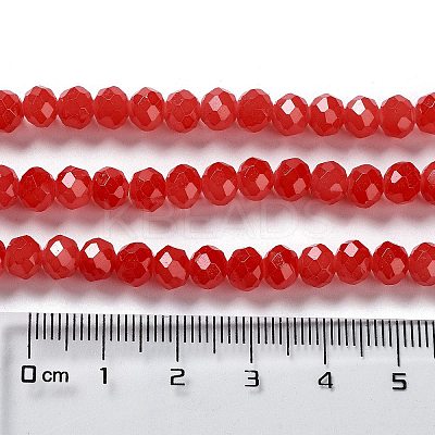 Baking Paint Imitation Jade Glass Bead Strands DGLA-A034-J8MM-A32-1