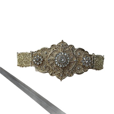 Alloy Crystal Rhinestone Flower Bride Wedding Dree Chain Belts FS-WG3EE17-01-1
