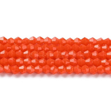 Opaque Solid Color Imitation Jade Glass Beads Strands EGLA-A039-P4mm-D03-1
