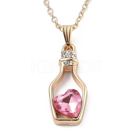 Alloy Resin Pendant Necklaces NJEW-B0003-06LG-1