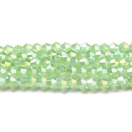 Imitation Jade Electroplate Glass Beads Strands EGLA-A039-J4mm-B01-1