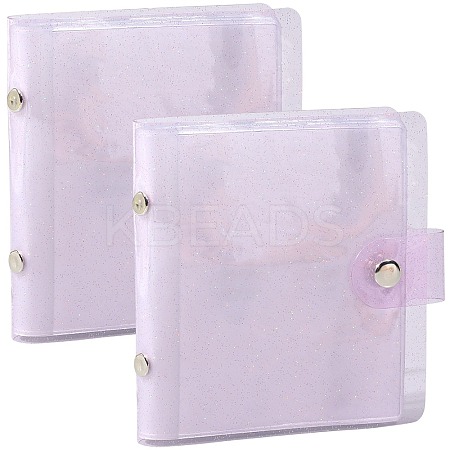 2Pcs PVC Mini Photocard Holder Book AJEW-SP0002-20B-04-1