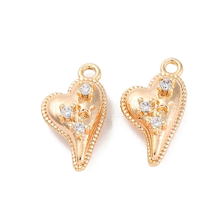 Brass Micro Pave Cubic Zirconia Pendants KK-D288-01G-1
