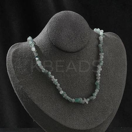 Natural Supper 7 Rutilated Quartz Chip Beaded Necklaces for Men Women NJEW-G159-01G-1