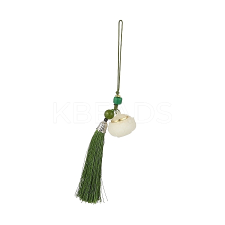 Resin Lotus Incense Balls Pendant Decorations LS-HJEW-D300-01A-01PG-1