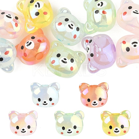 10Pcs Acrylic Beads PACR-YW0001-44-1