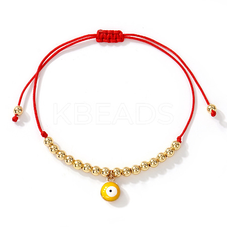 Evil Eye Brass Enamel Charm Bracelets LY1525-8-1