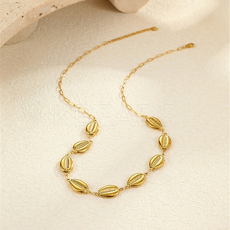 Ocean 304 Stainless Steel Link Chain Necklaces for Women LS-NJEW-A060-01C-G-1