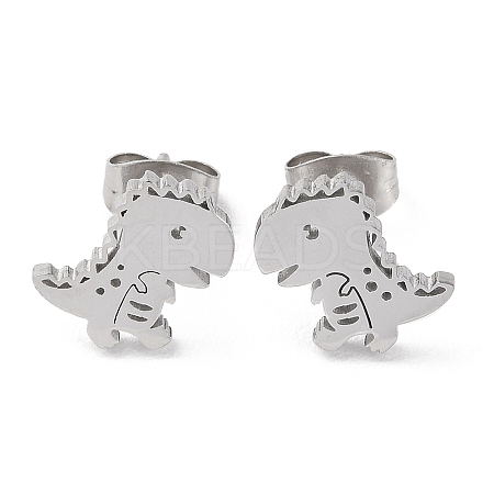 Non-Tarnish 304 Stainless Steel Stud Earrings LS-EJEW-B022-06P-1