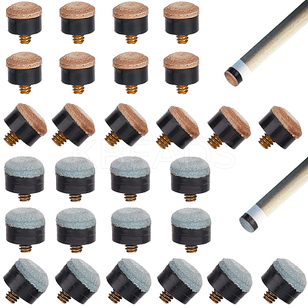 32Pcs 2 Style Plastic Billiards Cue Head Screw AJEW-CN0002-12-1