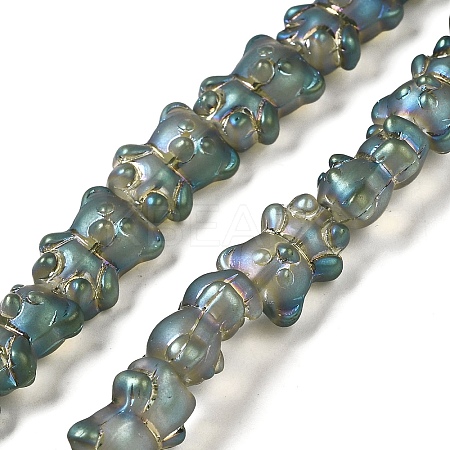 Electroplate Glass Beads Strands EGLA-Q127-A02-01G-1