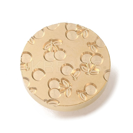 Golden Plated Round Shaped Wax Seal Brass Stamp Head STAM-K001-07G-10-1