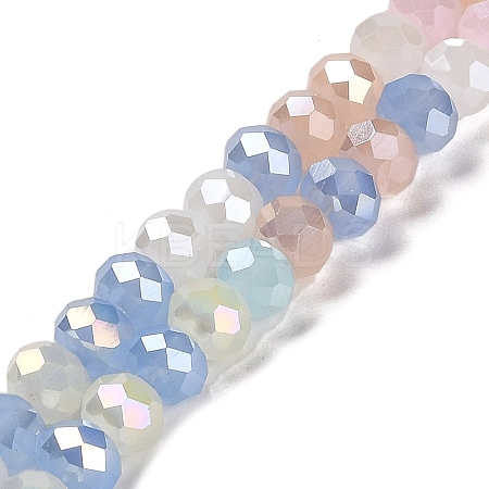 Imitation Jade Glass Beads Strands EGLA-D030-11-1