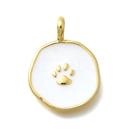 Brass with Enamel Pendants KK-D295-31G-03-1