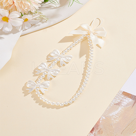 1PC Pearl Beaded Mobile Phone Straps AJEW-LP0004-18-1