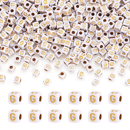 Opaque Acrylic Beads MACR-TAG0001-07G-1