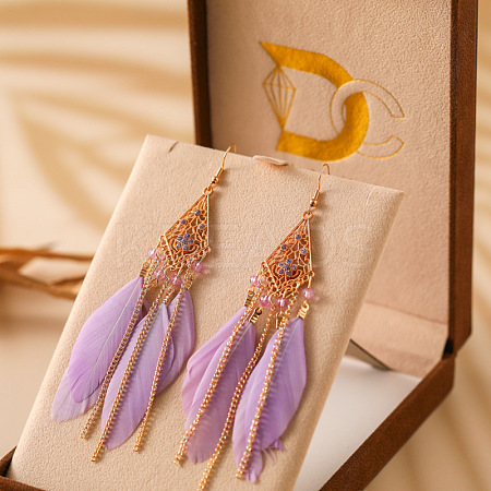 Rhombus Alloy Rhinestone Chandelier Earrings FS-WGCB5E2-11-1