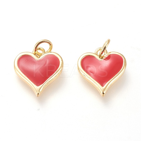 Real 18K Gold Plated Brass Charms X-KK-L006-019C-1