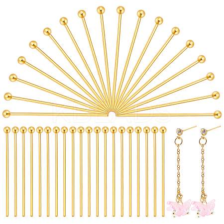 60Pcs 925 Sterling Silver Ball Head Pins STER-PH0003-16G-1