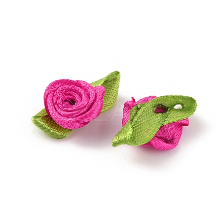 Polyester Rose Ornaments DIY-WH0308-242F-1
