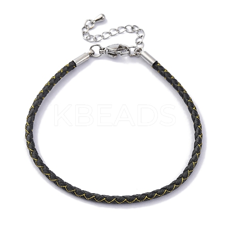 Polyester Cord Braided Bracelet Makings MAK-Z003-01P-04-1