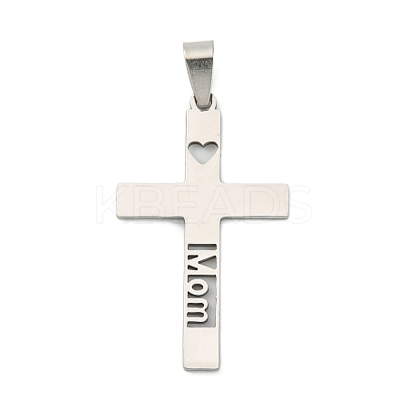 Non-Tarnish Mother's Day 201 Stainless Steel Pendants STAS-N103-188P-1