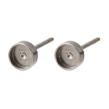 201 Stainless Steel Stud Earring Findings STAS-D379-10A-P-1