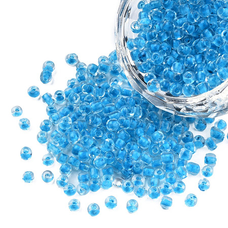 Glow in the Dark Luminous Transparent Glass Seed Beads SEED-YWC0001-01E-1