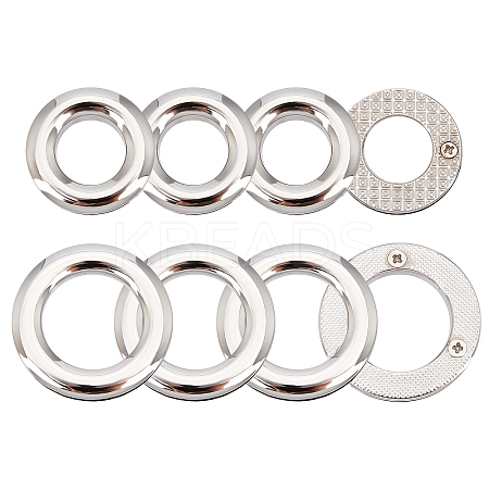 8Pcs 2 Style Alloy Handbag O Ring Bags Buckles FIND-CA0003-76-1