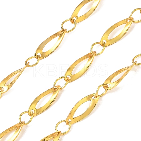 Rack Plating Brass Oval Link Chains CHC-N009-05G-1