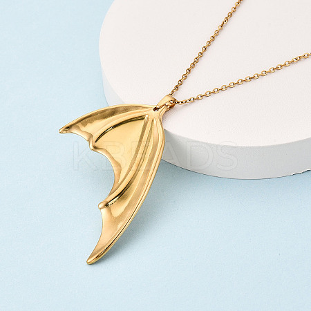 304 Stainless Steel Pendant Necklaces NJEW-T018-17G-1