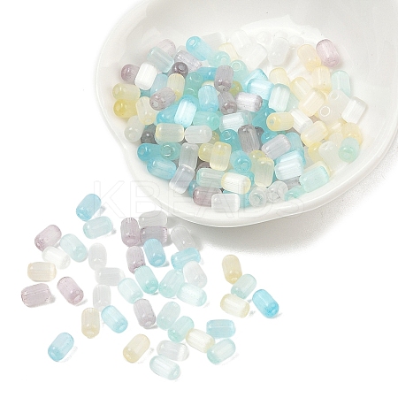 25G 5 Colors Glass Cylinder Seed Beads SEED-YW0003-17-1