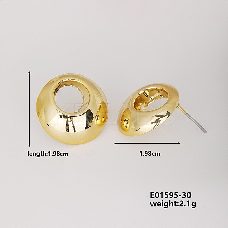 Fashionable Cute Flat Round Earrings for Hot Personalized Matching WX1077-23-1