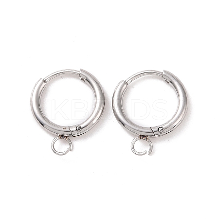 Tarnish Resistant 304 Stainless Steel Huggie Hoop Earring Findings LS-STAS-J400-36P-1