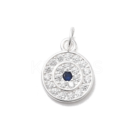 925 Sterling Silver Micro Pave Cubic Zirconia Pendants STER-D309-01G-S-1